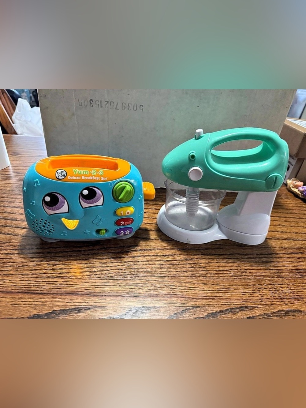 LeapFrog Yum-2-3 Toaster Learning Toy Set Blue & Green